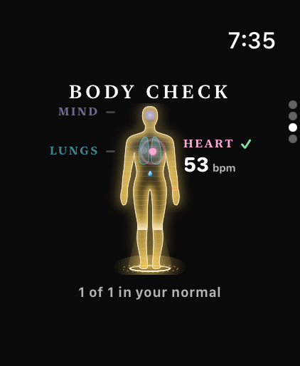 Sanctify on Apple Watch: Body check